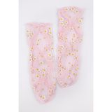 Le Mabelle Somon Kelebek Aplikeli Kız Çocuk Tül Çorap - 002-Pembe - 4 - 6 Yaş