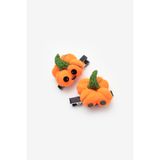 Le Mabelle Turuncu Bal Kabağı Figür İkili Halloween Klips Toka Set