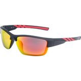Le Miel Eyewear Runner Koşu Kırmızı Aynalı Cam Polarized Unisex Spor Güneş Gözlüğü - Siyah-Kırmızı
