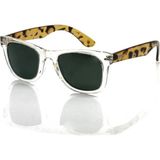 Le Miel Eyewear Wayfarer Polarized Hafif Unisex Güneş Gözlüğü - Şeffaf Leopar