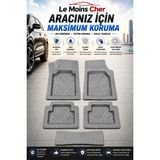 Le Moins Cher Hyundai Accent Era Style Havuzlu Oto Paspası Kaymaz Taban Dayanıklı Alpin Gri - Siyah