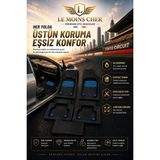 Le Moins Cher Nissan Juke Platinum Premium Havuzlu Oto Paspası Kaymaz Taban Dayanıklı Enerji Mavi - Siyah