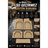 Le Moins Cher Renault Megane 3 Privilege Havuzlu Oto Paspası Kaymaz Taban Dayanıklı Alpin Bej - Siyah
