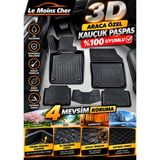 Le Moins Cher Renault Megane 4 2020 Araca Özel Havuzlu 3D Kauçuk Oto Paspası - Siyah