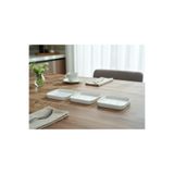 Le Paon 14x14 cm Kare Porselen Kahvaltılık 3’lü Set – Meze Sunumluk Tabak Takımı