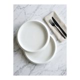 Le Paon 2'li Porselen Derin Servis ve Sunum Tabağı Seti - 23.5 cm - Modern Beyaz Makarna ve Salata Tabağı