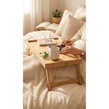 Le Paon Bambu Katlanır Keyif Tepsisi 40x30 cm - Yatak Tepsisi ve Laptop Sehpası
