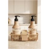 LE PARİS 2’li Cam Sıvı Sabunluk Seti | El ve Bulaşık Sabunu Seti | Standlı Banyo Düzenleyici | 250 ML x 2