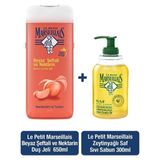 Le Petit Marseillais 650 ml Beyaz Şeftali ve Nektarin + Zeytinyağı Sıvı Sabun 300 ml Duş jeli