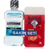 Le Petit Marseillais Akdeniz Çileği 250 ml Duş Jeli + Listerine 250 ml Cool Mint