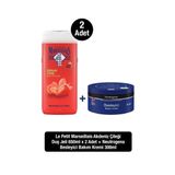 Le Petit Marseillais Akdeniz Çileği Aromalı Nemlendirici Tüm Ciltler İçin Kalıcı Kokulu Duş Jeli 2 x 650 ml + Neutrogena Besleyici Bakım Kremi 300 ml