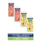 Le Petit Marseillais Beyaz Şeftali ve Nektari +Vanilya Sütü Duş Jeli Avantajlı Paket 650 ml x4