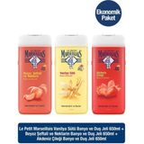 Le Petit Marseillais Beyaz Şeftali ve Nektarin 650 ml + Vanilya Sütü 650 ml +Akdeniz Çileği Duş Jeli