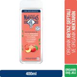 Le Petit Marseillais Beyaz Şeftali ve Nektarin Kokulu Nemlendirici Duş Jeli 400 ml – Meyve Aromalı, Aile Kullanımına Uygun