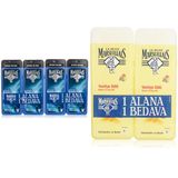 Le Petit Marseillais Duş Jeli Men Serisi Mineral ve Sedir Ağacı (4 x 400 ml) ve Le Petit Marseillais Vanilya Sütü Duş Jeli (2 x 400ml)