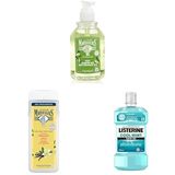Le Petit Marseillais El Yıkama Jeli (Sabun & Zeytinyağı 300 ml) + Organik Vanilya Sütü Duş Jeli (Le Petit Marseillais 400 ml) + Listerine Cool Mint Ağız Bakım Ürünü (Hafif Tat, 500 ml)