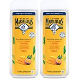 LE PETIT MARSEILLAIS, Lpm Organik Mango Ve Çarkıfelek Meyvesi 400ml Duş Jeli, Beyaz Ve Sarı (2 paketi)