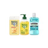 Le Petit Marseillais LPM Sıvı Sabun Zeytinyağı 300ML + Duş Jeli Vanilya Sütü 250 ml +Listerine Cool Mint Hafif Tat 250 ml