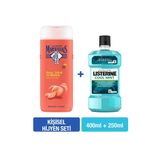 Le Petit Marseillais Şeftali Aromalı Nemlendirici Tüm Ciltler İçin Kalıcı Kokulu Duş Jeli 250 ml + Listerine Cool Mint 250 ml