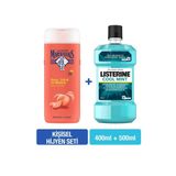 Le Petit Marseillais Şeftali Aromalı Nemlendirici Tüm Ciltler İçin Kalıcı Kokulu Duş Jeli 500 ml + Listerine Cool Mint 250 ml