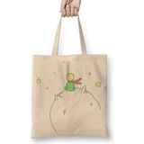 Le Petit Prince Küçük Prens 01 Bez Çanta Uzun Saplı - Açık Bej - 40 X 40