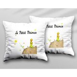 Le Petit Prince Küçük Prens Iki Adet Iki Tarafı Baskılı Yıkanabilir Yastık Kırlent Kılıfı - Krem - 43x43