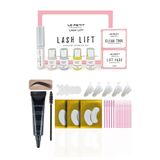 Le Petit Professional Lash Lift Kirpik Lifting, Lash Lift, Kaş & Kirpik Perma Seti (FULL SET) Ve Siyah Renk Jel Kaş Boyası-black