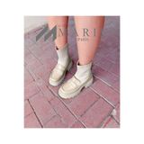LE STYLE DE MARIE Kadın Bot Rugan Bot Rugan Detaylı Triko Platform Çorap Loafer Bot - Sonbahar/Kış 2025-2034