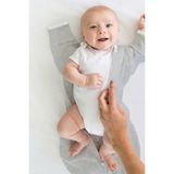 Le Touche Bebek Kundak - Eldiven Manşetli Uyku Tulumu & Kolları Yukarı Kundak (0-3 Ay, 3-6 Ay, 6-9 Ay) - Antrasit - Gri Melanj - 0 - 3 Ay