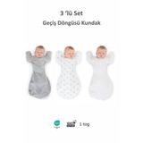 Le Touche Bebek Kundak Yenidoğan Kendini Yatıştıran Uyku Tulumu Erkek Kız Bebek Kundak 3' lü Set 4 Mevsim