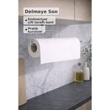 Le Touche Rulo Havluluk Peçetelik Yapışkanlı Pratik Banyo Mutfak Askısı Kağıt Rulo Havluluk - Krom