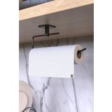 Le Touche Rulo Havluluk Peçetelik Yapışkanlı Pratik Banyo Mutfak Askısı Kağıt Rulo Havluluk - Siyah