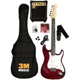 Lea Bordo Renk Elektro Gitar Seti Amfi Dahil Tam Set ile Premium Ses Kalitesi Sunar