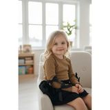 Lea Kids Etek Badi Takım Kolları Fiyonklu Eteği Katlı - Haki - 7 - 8 Yaş