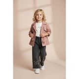 Lea Kids Kız Çocuk Bayramlık 3lü Trençkotlu Pantalon Badi Takım - 9 Yaş - Pembe