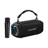 Leader LP120 Ipx5 Rgb Bluetooth USB Aux Fm Radyo Kablosuz Mikrofon Taşınabilir Toplantı Amfisi - Siyah