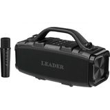 Leader LP330 Ipx5 Bluetooth Sd USB Aux Fm Radyo Kablosuz Mikrofon Taşınabilir Toplantı Amfisi - Siyah