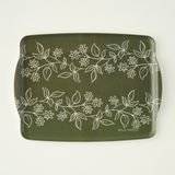 Leaf Melamin Tepsi Yeşil (42X31 Cm)