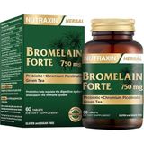 Leaf Shop Bromelain Forte – 750 Mg Bromelain, Yeşil Çay Ekstresi, Krom ve Probiyotik Içeren Sindirim ve Bağışıklık Destek Tableti – 60 Tablet – Alerjen Içermez - Ada Çayı