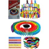 Leaf Shop Domino Oyunu Eğitici 200 Parça 1 Paket 200 Lü Ahşap Renkli Domino Taşı Akıl Zeka Mantık ve Strateji Oyunu Okul Öncesi