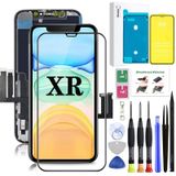 LEAFE iPhone XR Ekran Değiştirme, LCD Ekran Dokunmatik Ekran Montajı, iPhone XR Ekran Değiştirme ile Uyumlu 6.1 inç (Model A1984, A2105, A2106, A2108) Ekran Koruyucu ve Onarım Araçları ile