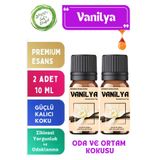 LeafFlora AromaHome Vanilya - Esansiyel Uçucu Yağ - Aromatik Oda ve Ortam Kokusu 2 adet x 10 ML