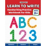 Learn to Write: Alphabet and Numbers Handwriting Practice Workbook for Kids features Letter Writing, Shapes Tracing and Number Counting