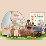 Learning Fun 17 Parça Buharlı Işıklı Çadırlı Kamp Eşyaları Seti Oyuncak Oyun Seti Çocuk Oyun Çadırı