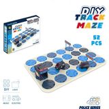Learning Fun 52 Parça Stem Eğitici Beceri Geliştirici Mantıksal Kendin Yap Yol Inşa Oyunu Puzzle Oyuncak Polis