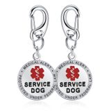 Leash King 1 "Çift Taraflı Servis Köpek Künyesi, 3,3 cm Katı Hızlı Klipsli - Yaka, Koşum, Yelek - Tamamen Cerrahi Paslanmaz Çelik - Cilalı