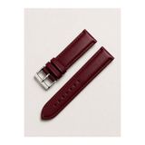 Leather Class Özel Üretim Düz Bordo %100 Deri Saat Kayışı | 26 mm Ölçülerinde