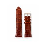 Leather Class Taba Krokodil (Kroko) Desenli Hakiki Deri Saat Kayışı / Kordonu | 22 mm | El Yapımı