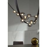 Leather Dew Drops Modern İkili Sarkıt Avize - High-End Deri ve Cam Dekoratif Aydınlatma Seti