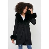 Leather - Oval Kaban Yaka Ve Manşet Kürk